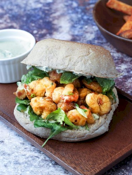 Wasabi Prawns Burger
