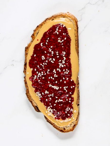Peanut Butter & Raspberry Chia Jam Toast