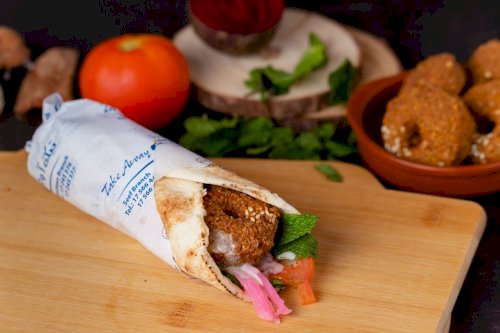 Falafel in Lebanese Bread