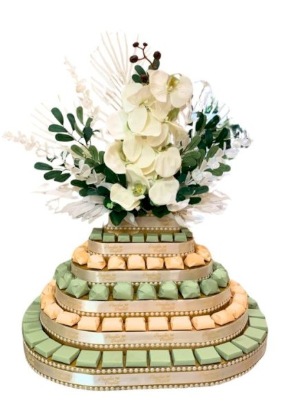 Beige Green Chocolate Tower- 2kg
