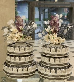 White box, Gray ribbon- 50 boxes