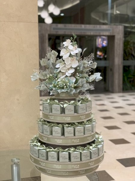 Gray, Green Ribbon- 50 boxes