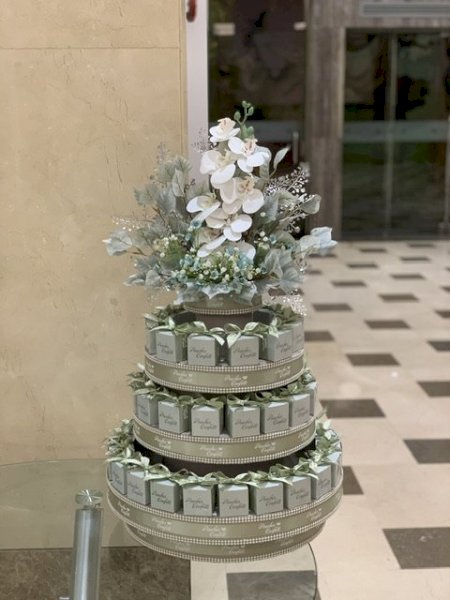 Gray, Green Ribbon- 50 boxes