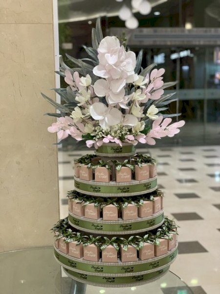 Pink, Green Ribbon- 50 boxes