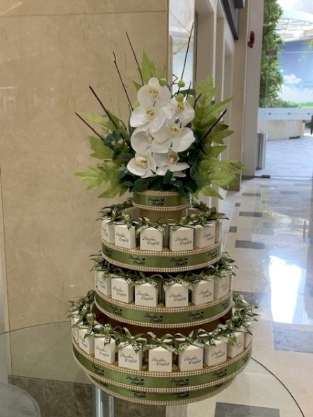 White, Green Ribbon- 50 boxes