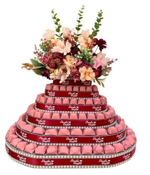 Pink, Maroon ribbon- 2kg
