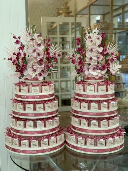 White box, Pink ribbon- 80 boxes