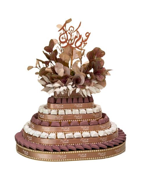 Dirty Pink-White, beige ribbon- 1.4kg