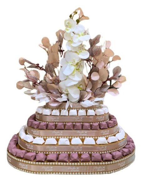 Pink-White, Beige Ribbon- 1.4kg