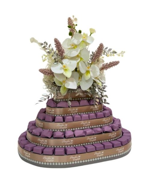 Purple, beige ribbon - 1.4 kg
