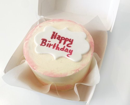 Pink and White Bento cake