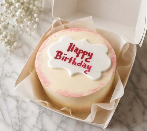 Pink and White Bento cake