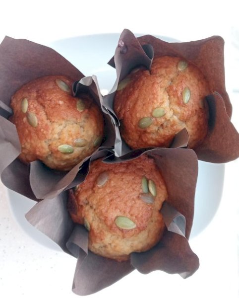 Orange Pumpkin seed Muffins