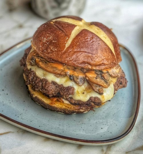 Double mushroom  burger